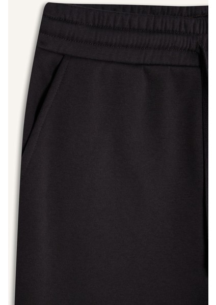Regular Fit Eşofman Altı İçi Polarlı Basic Düz Cepli Beli Bağcıklı Düz Paça D7836AX25SP