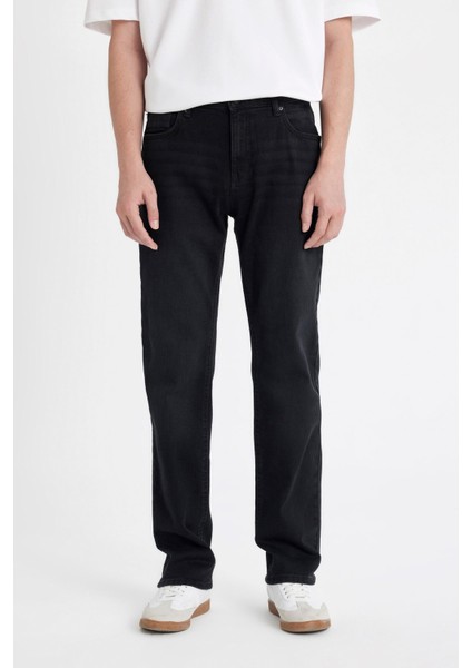 Sergio Regular Fit Normal Kalıp Normal Bel Boru Paça Siyah Jean Pantolon W6868AZ24AU fırsatları