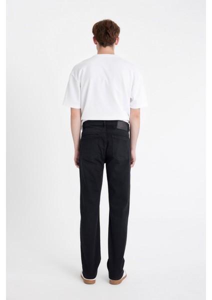 Sergio Regular Fit Normal Kalıp Normal Bel Boru Paça Siyah Jean Pantolon W6868AZ24AU