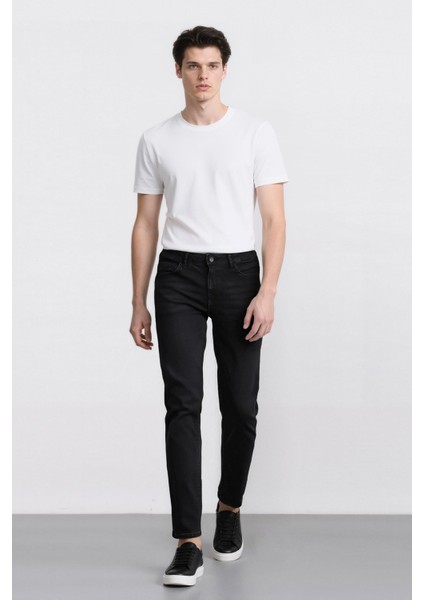 Sergio Regular Fit Normal Kalıp Normal Bel Boru Paça Siyah Jean Pantolon W6868AZ25SP
