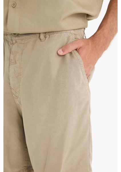 Relax Fit Tensel Bermuda Şort E0804AX25SM