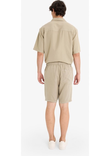 Relax Fit Tensel Bermuda Şort E0804AX25SM