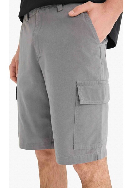 %100 Pamuk Regular Kargo Cepli Bermuda Şort E1708AX25SM