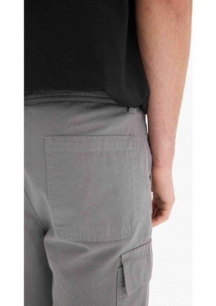 %100 Pamuk Regular Kargo Cepli Bermuda Şort E1708AX25SM