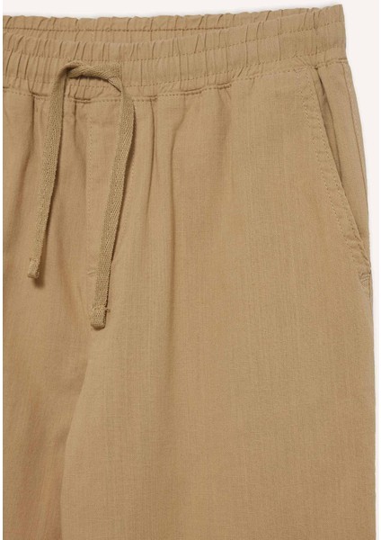 %100 Pamuk Kargo Jogger Pantolon Üç Cepli E0834AX25SM