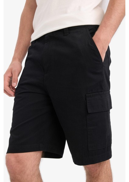 %100 Pamuk Regular Kargo Cepli Bermuda Şort E1708AX25SM indirimleri