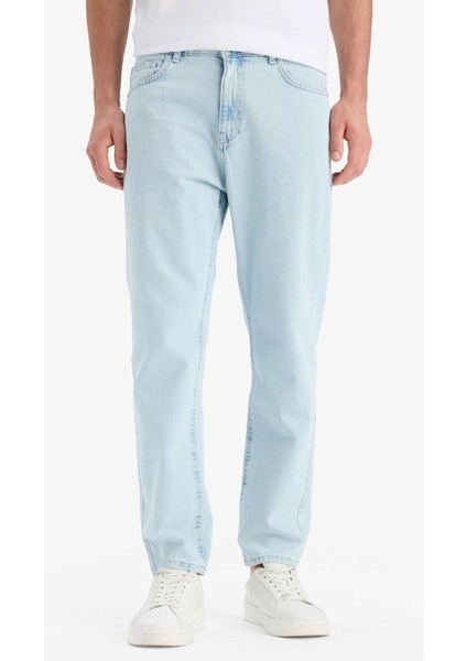 %100 Pamuk 90's Slim Fit Dar Kalıp Yüksek Bel Dar Paça Jean Pantolon E7281AX25SM fırsatları