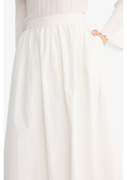 A Kesim Basic Düz Poplin Maxi Tesettür Etek E7453AX25SM