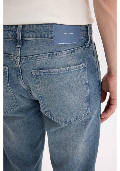 Slim Tapered Fit Dar Kalıp Normal Bel Daralan Paça Jean Pantolon E3336AX25SP