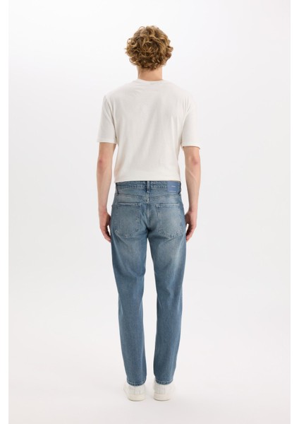 Slim Tapered Fit Dar Kalıp Normal Bel Daralan Paça Jean Pantolon E3336AX25SP