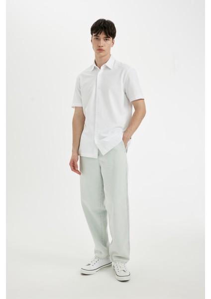 %100 Pamuk Wide Leg Fit Geniş Kalıp Normal Bel Geniş Paça Yazlık Jean Pantolon C2045AX24SM fiyatları