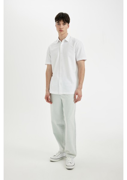 %100 Pamuk Wide Leg Fit Geniş Kalıp Normal Bel Geniş Paça Yazlık Jean Pantolon C2045AX24SM modelleri