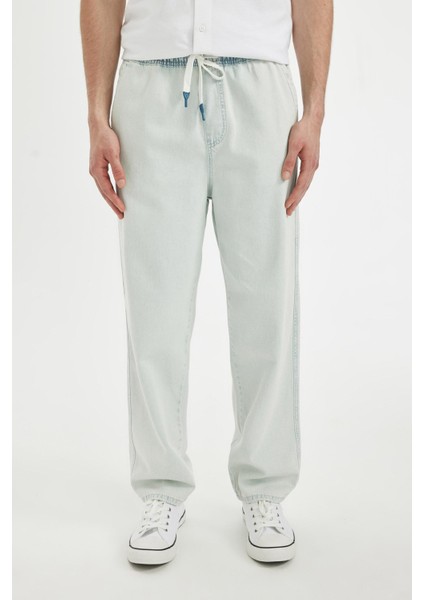 %100 Pamuk Wide Leg Fit Geniş Kalıp Normal Bel Geniş Paça Yazlık Jean Pantolon C2045AX24SM fırsatları