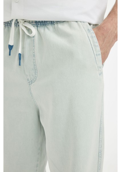 %100 Pamuk Wide Leg Fit Geniş Kalıp Normal Bel Geniş Paça Yazlık Jean Pantolon C2045AX24SM indirimleri