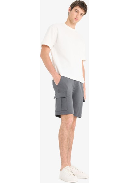 Regular Fit Beli Bağcıklı Kargo Cepli Şort D9494AX25SM fiyatları