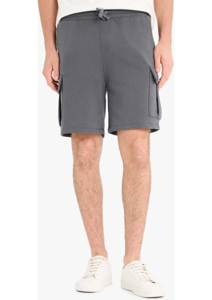 Regular Fit Beli Bağcıklı Kargo Cepli Şort D9494AX25SM fırsatları