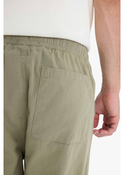 %100 Pamuk Kargo Jogger Pantolon Üç Cepli E0834AX25SM