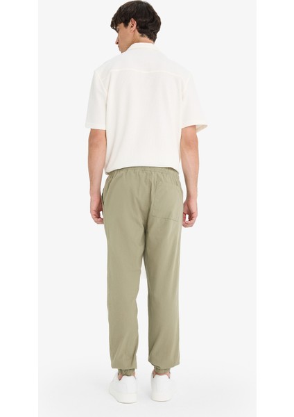 %100 Pamuk Kargo Jogger Pantolon Üç Cepli E0834AX25SM