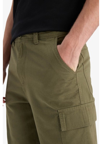 %100 Pamuk Regular Kargo Cepli Bermuda Şort fırsatları