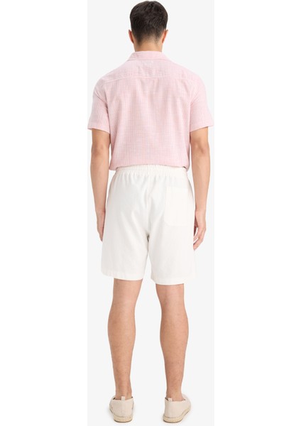 %100 Pamuk Relax Fit Pamuklu Bermuda Şort E0886AX25SM