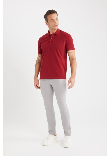Yazlık Chino Kanvas Dokulu Pantolon Slim Fit Dar Kesim Cepli Dar Paça T1055AZ25SP