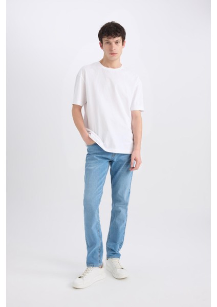 Pedro Slim Fit Dar Kalıp Normal Bel Dar Paça Jean Pantolon D8583AX25SP fiyatları