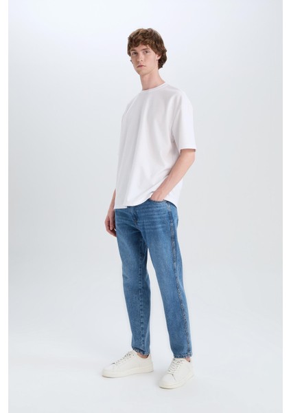 %100 Pamuk 90's Slim Fit Dar Kalıp Yüksek Bel Dar Paça Jean Pantolon D8602AX25SP modelleri