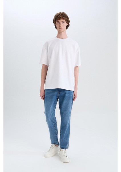 %100 Pamuk 90's Slim Fit Dar Kalıp Yüksek Bel Dar Paça Jean Pantolon D8602AX25SP fırsatları