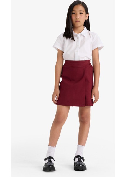 Kız Çocuk Okul Beli Lastikli Gabardin Şort Etek F1434A825AU fiyatları