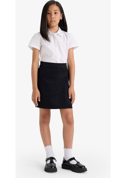 Kız Çocuk Beli Lastikli Gabardin Şort Etek F1434A825AU modelleri