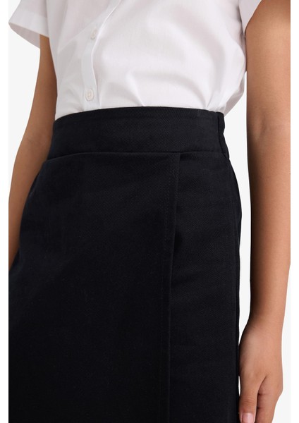 Kız Çocuk Beli Lastikli Gabardin Şort Etek F1434A825AU