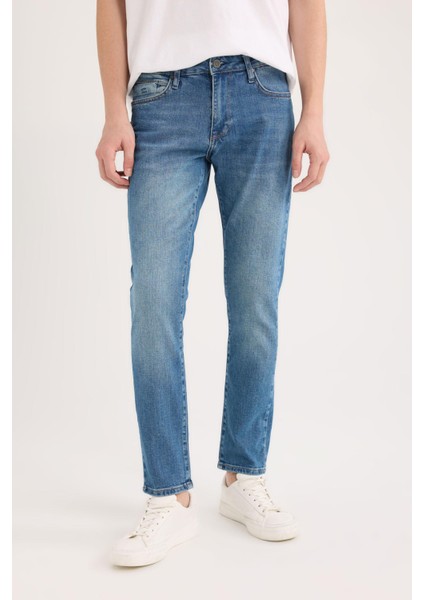 Pedro Slim Fit Dar Kalıp Normal Bel Dar Paça Jean Pantolon E5429ax25sp