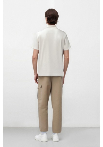 Wide Leg Bol Rahat Kesim Kargo Cepli Geniş Paça Gabardin Pantolon E5810AX25SP