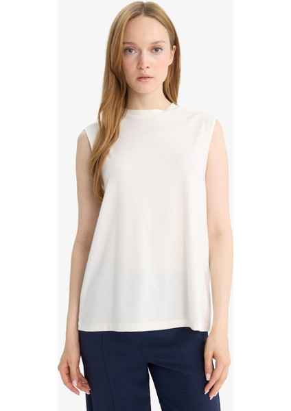 Regular Fit Bisiklet Yaka Kolsuz Tunik F9984AX25HS fırsatları