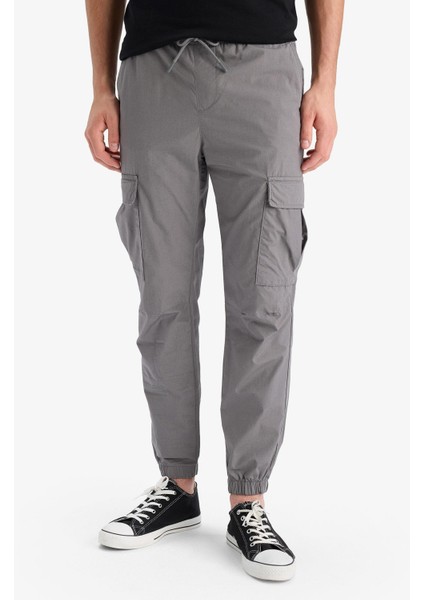 %100 Pamuk Regular Kargo Cepli Yazlık Jogger Paraşüt Pantolon E2181AX25SM fırsatları