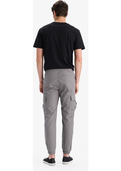 %100 Pamuk Regular Kargo Cepli Yazlık Jogger Paraşüt Pantolon E2181AX25SM