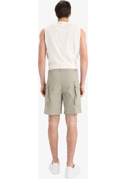 Relax Fit Kargo Cepli Bermuda Şort E2207AX25SM