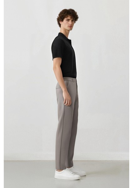 Jogger Düz Paça Her Yöne Esneyen Yazlık Kumaş Pantolon T6317AZ25SP