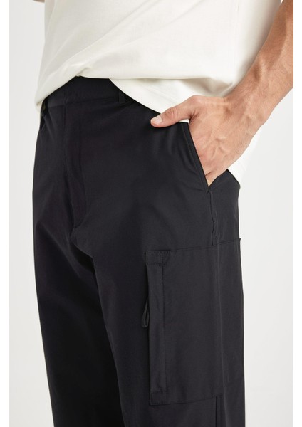 Yazlık Pantolon Relax Fit Rahat Kesim Kargo Cepli Beli Paçası Lastikli B4519AX24SP