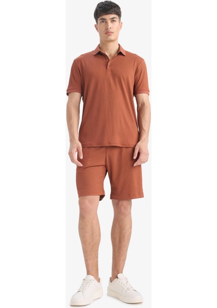 Regular Fit Her Yöne Esneyen Krinkıl Bermuda Şort E0980AX25SM modelleri