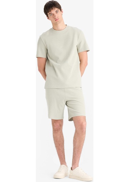 Regular Fit Dokulu Beli Bağcıklı Şort E2588AX25SM fiyatları