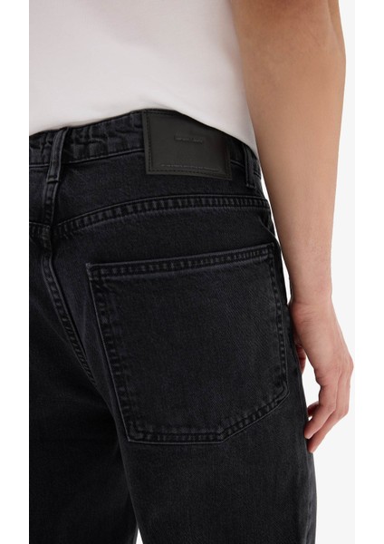 %100 Pamuk Baggy Fit Geniş Kalıp Düz Paça Jean Yıkamalı Pantolon F2322AX25SP
