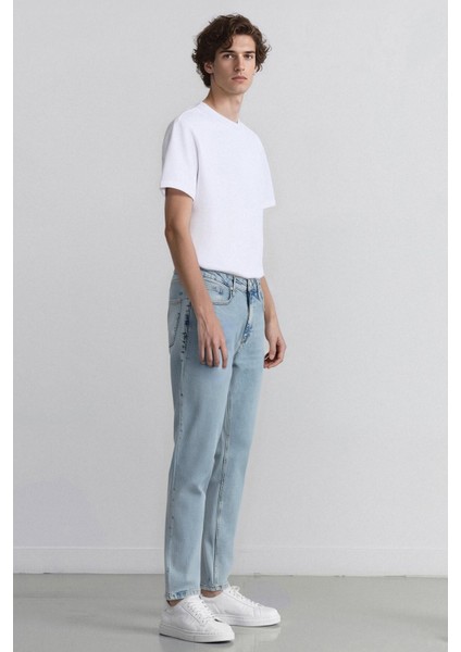 Slim Tapered Fit Dar Kalıp Normal Bel Daralan Paça Jean Pantolon F2324AX25SP modelleri
