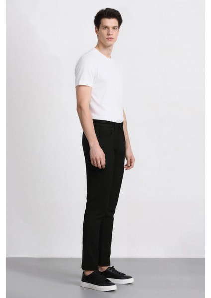 Carlo Skinny Fit Ekstra Dar Kalıp Normal Bel Ekstra Dar Paça Siyah Jean Pantolon R8763AZ24AU modelleri