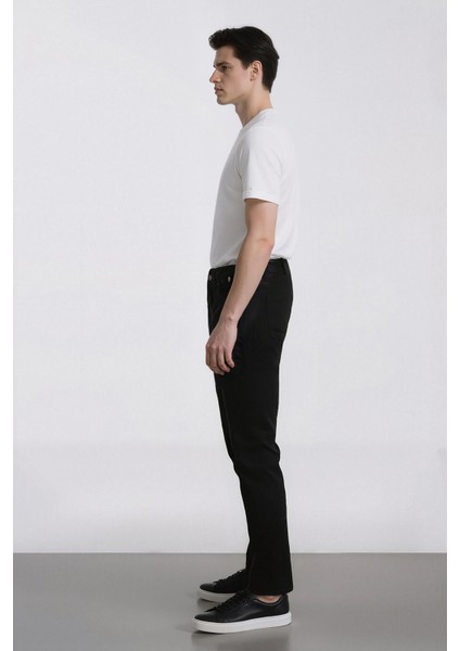 Carlo Skinny Fit Ekstra Dar Kalıp Normal Bel Ekstra Dar Paça Siyah Jean Pantolon R8763AZ24AU fırsatları