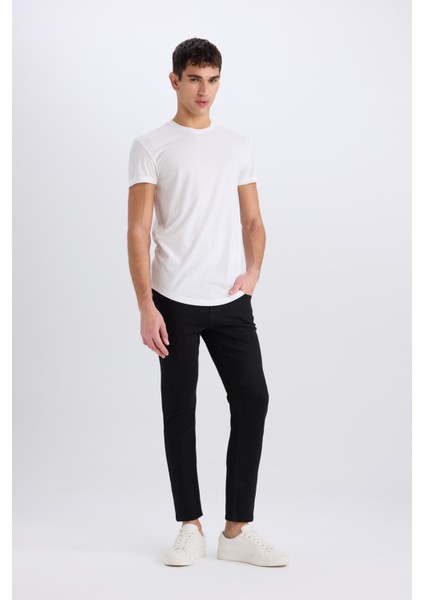 Carlo Skinny Fit Solmayan Renk Ekstra Dar Kalıp Normal Bel Ekstra Dar Paça Siyah Jean Pantolon R8763AZ25SP fiyatları