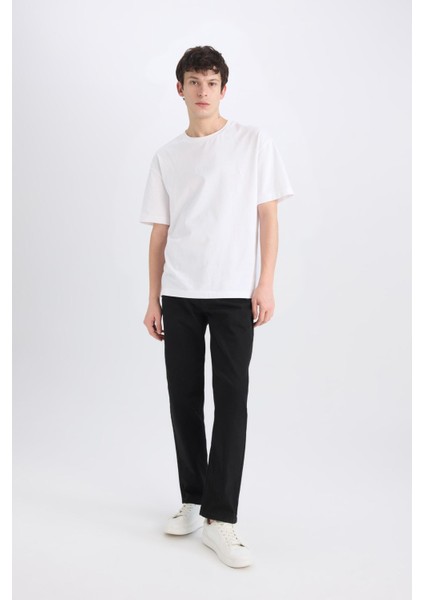 Sergio Regular Fit Solmayan Renk Normal Kalıp Normal Bel Boru Paça Siyah Jean Pantolon E6111AX25SP