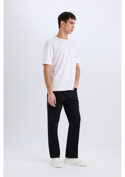Diago Comfort Fit Rahat Kalıp Yüksek Bel Geniş Paça Siyah Jean Pantolon D9828AX25SP fiyatları