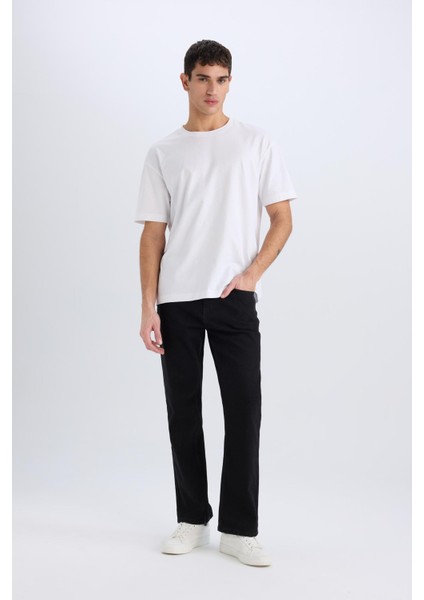 Diago Comfort Fit Rahat Kalıp Yüksek Bel Geniş Paça Siyah Jean Pantolon D9828AX25SP modelleri