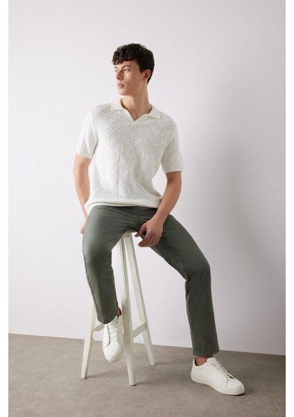 Regular Fit Normal Kesim Yazlık Düz Paça Chino Kanvas Pantolon D7349AX25SP modelleri